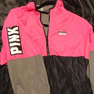 Pink anorak jacket/ rain coat
